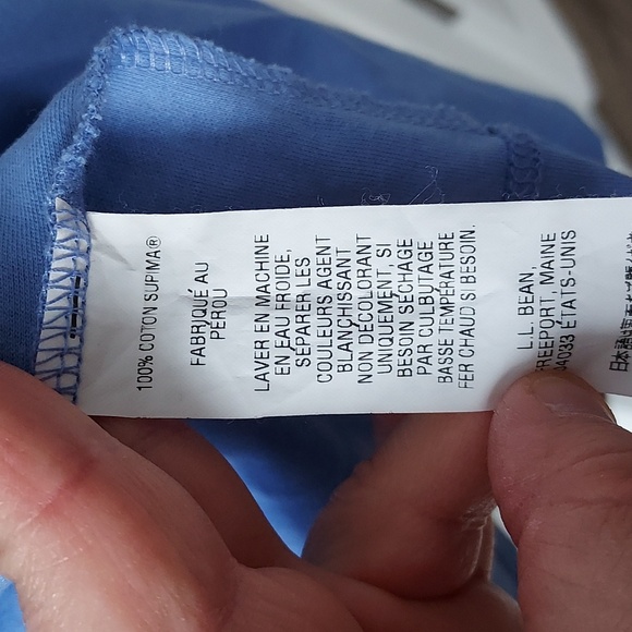 L.L.Bean long sleeve cartigan blue m-pet - Picture 5 of 9